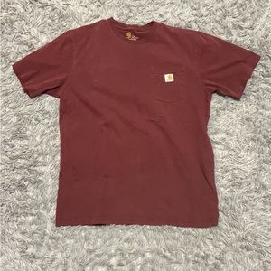 Men’s Carhartt T-Shirt Maroon Size Large